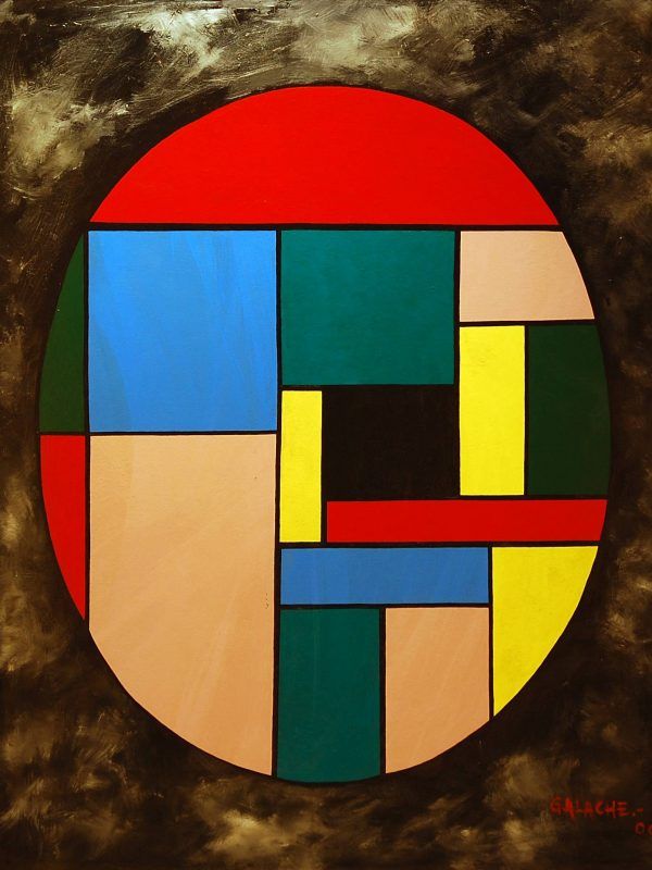 COMPOSICIÓN GEOMÉTRICA - Acrílico sobre lienzo - 100 x 80 cm