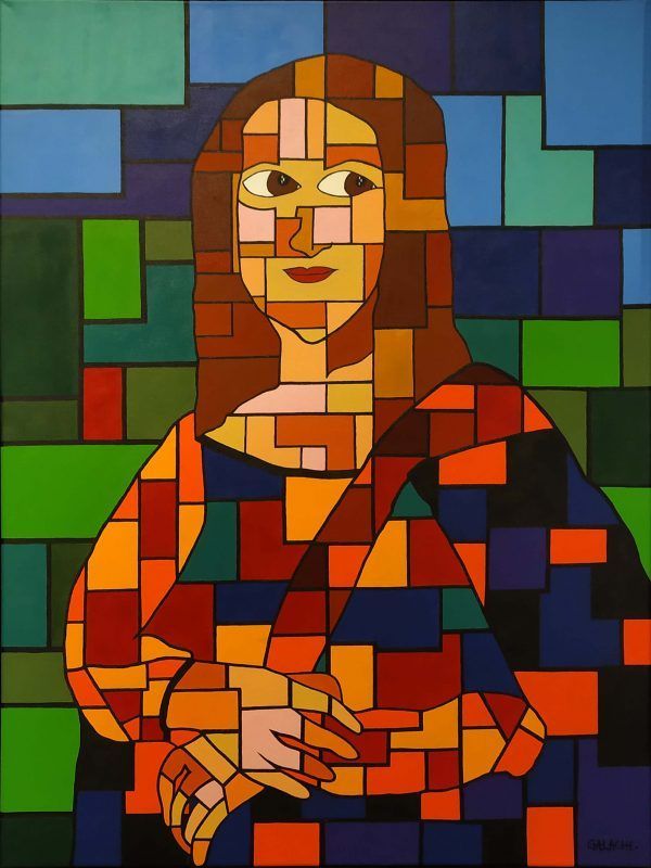 GIOCONDA DESCONFIADA - Acrílico sobre lienzo - 80 x 60 cm