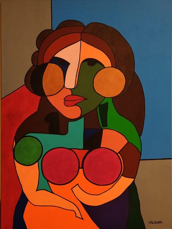MUJER - Acrílico sobre lienzo - 70 x 50 cm