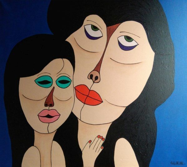 MATERNIDAD- Acrílico sobre lienzo - 70 x 60 cm