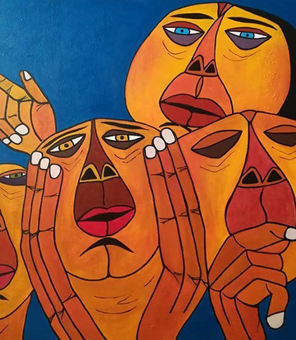 LAS CUATRO MARUJAS - Acrílico sobre lienzo - 90 x 70 cm