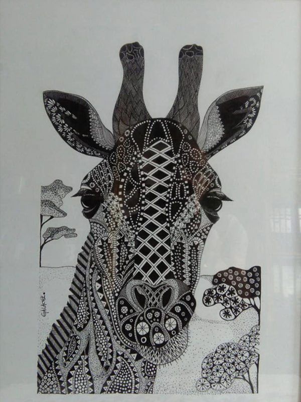JIRAFA - Tinta - 30 x 40 cm