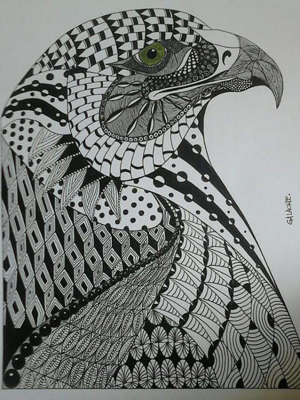ÁGUILA REAL - Tinta - 30 x 40 cm