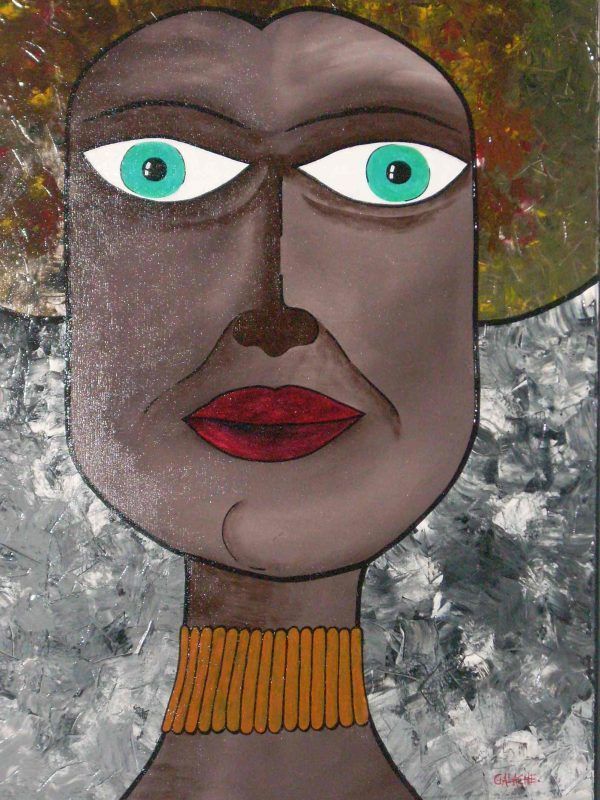 LA DAMA NEGRA - Acrílico sobre lienzo - 90 x 70 cm