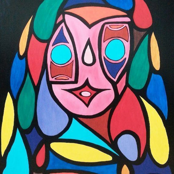 MÁSCARA 10 - Acrílico sobre lienzo - 81 x 65 cm (Colección privada)