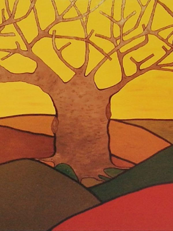 LA MANZANA - Acrílico sobre lienzo - 250 x 105 cm (Colección privada)
