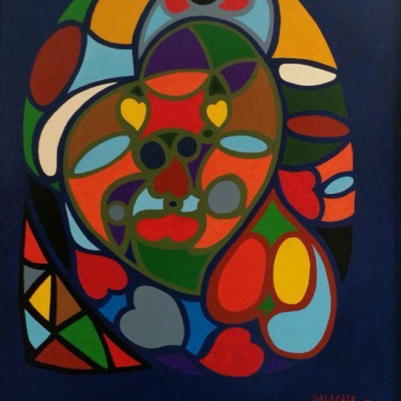 MÁSCARA 5 - Acrílico sobre lienzo - 100 x 81 cm