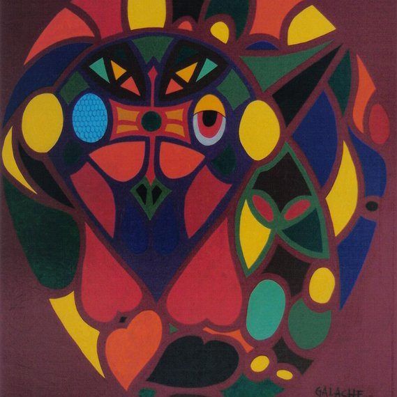 MÁSCARA 11 - Acrílico sobre lienzo -100 x 81 cm (Colección privada)