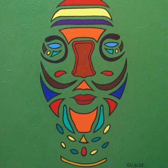 MÁSCARA 1 - Acrílico sobre lienzo - 55 x 46 cm (Colección privada)
