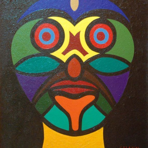 MÁSCARA 2 - Acrílico sobre lienzo - 55 x 46 cm (Colección privada)