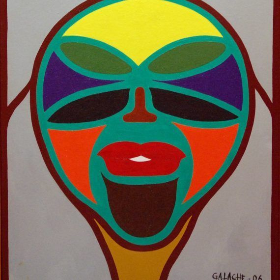 MÁSCARA 3 - Acrílico sobre lienzo - 55 x 46 cm (Colección privada)