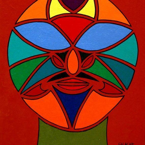 MÁSCARA 9 - Acrílico sobre lienzo - 55 x 46 cm (Colección privada)