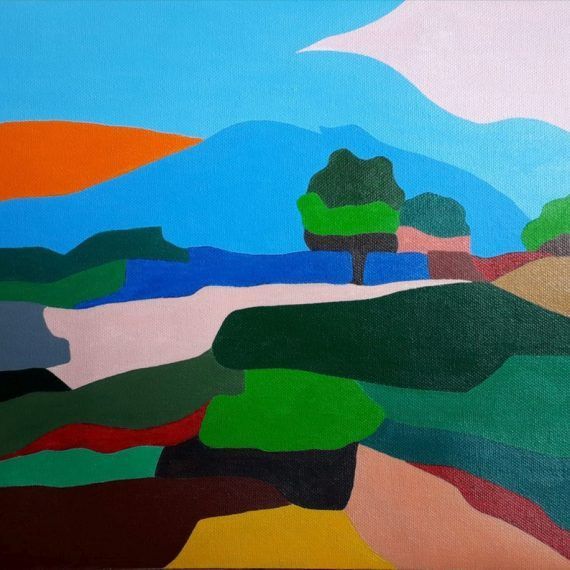 PAISAJE - Acrílico sobre lienzo - 42 x 30 cm