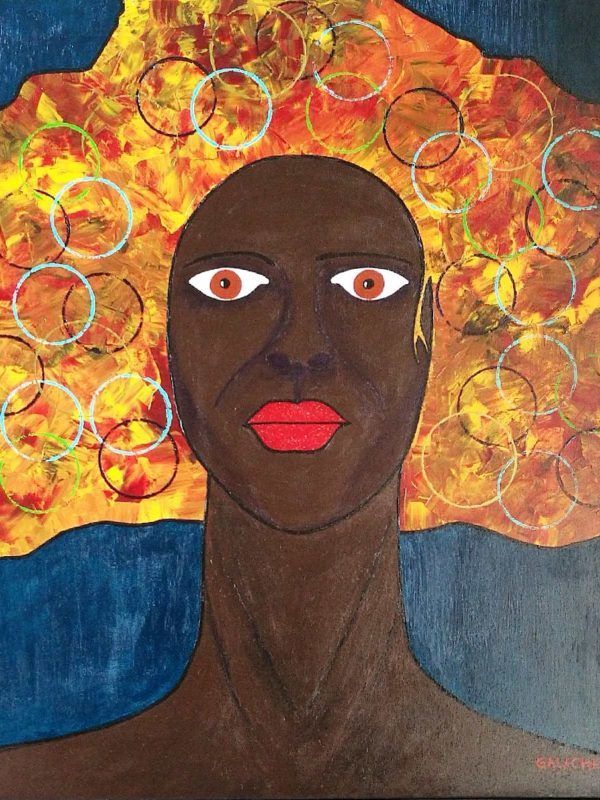 LA DAMA DE FUEGO - Acrílico sobre lienzo - 70 x 60 cm
