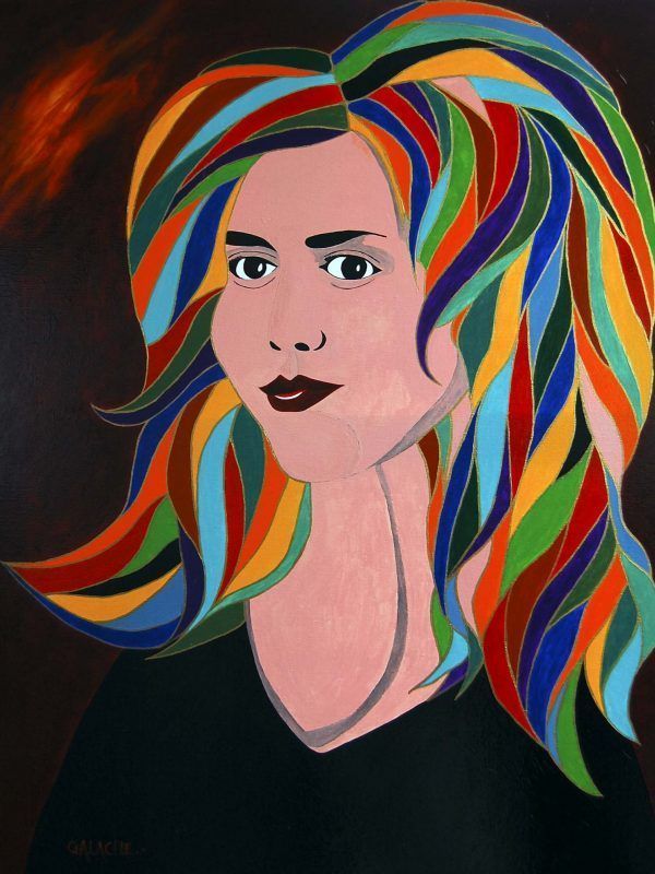 MUJER - Acrílico sobre lienzo - 70 x 60 cm (Colección privada)