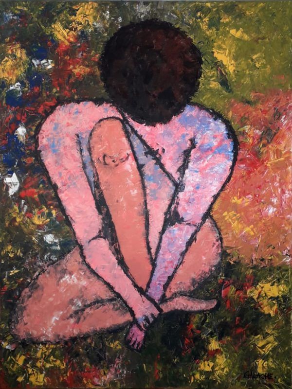 MEDITANDO - Acrílico sobre lienzo - 60 x 80 cm