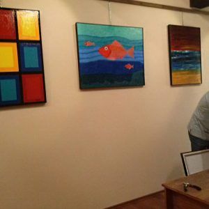 Galache preparando la exposición