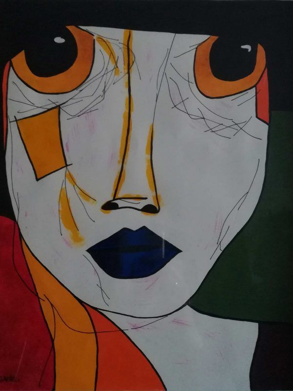 OJOS - Acrílico y tinta sobre papel - 40 x 30 cm