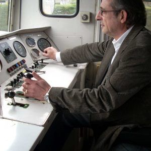 Su otra pasión, y profesión: los trenes