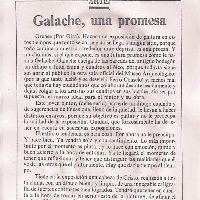 Artículo del crítico de Arte Oira sobre Galache