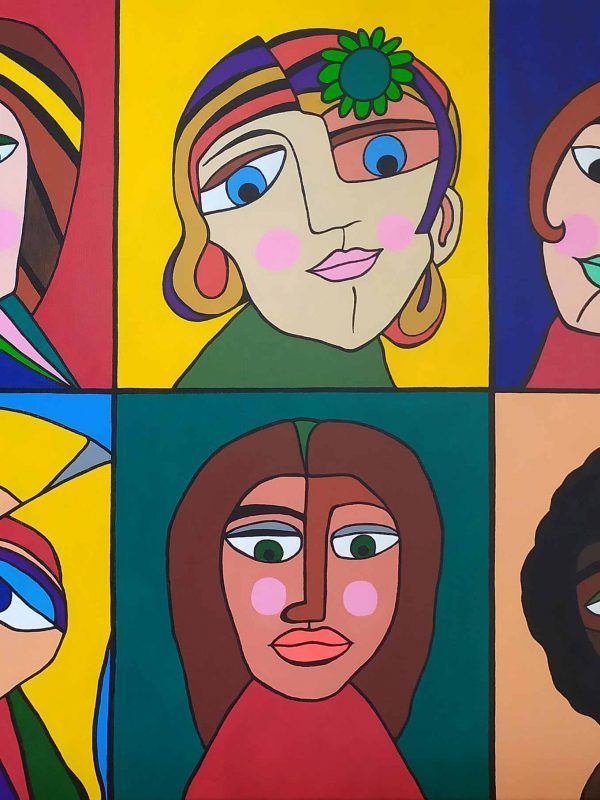 MUJERES DEL MUNDO - Acrílico sobre lienzo - 80 x 60 cm