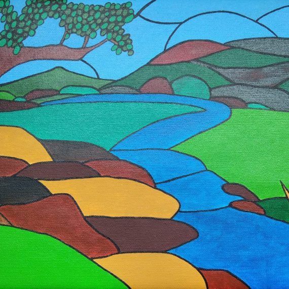 PAISAJE - Acrílico sobre lienzo - 42 x 30 cm
