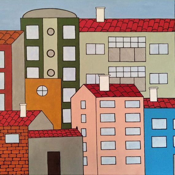 DESDE MI VIENTANA - Acrílico sobre lienzo - 70 x 50 cm