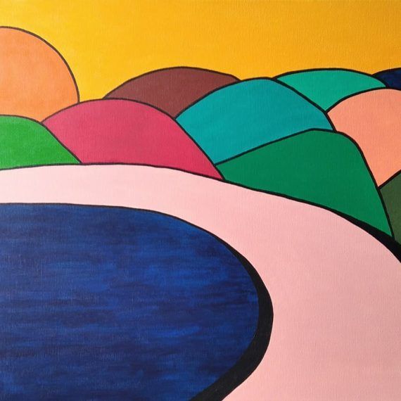 LA PLAYA - Acrílico sobre lienzo - 70 x 50 cm