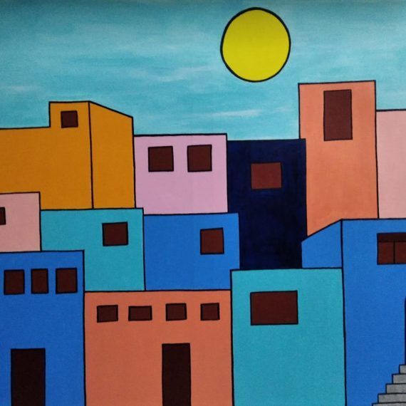 BARRIO TUNECINO - Acrílico sobre lienzo - 70 x 50 cm