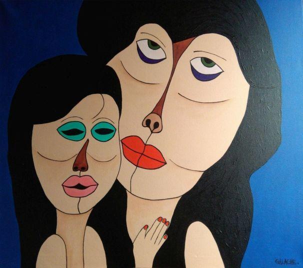 MATERNIDAD- Acrílico sobre lienzo - 70 x 60 cm
