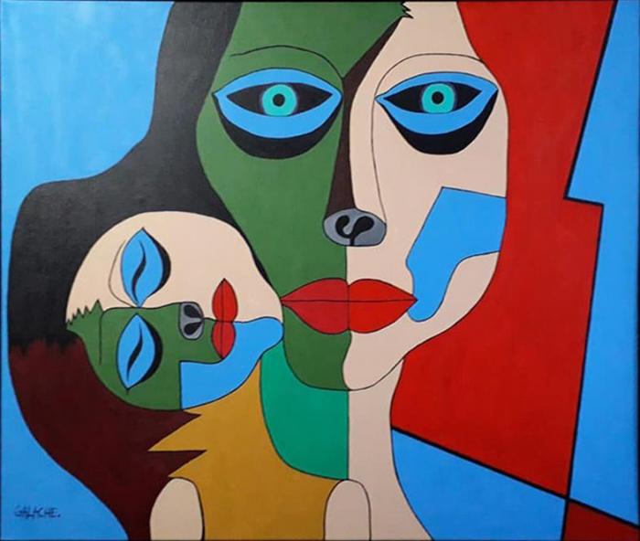 MATERNIDAD- Acrílico sobre lienzo - 70 x 60 cm