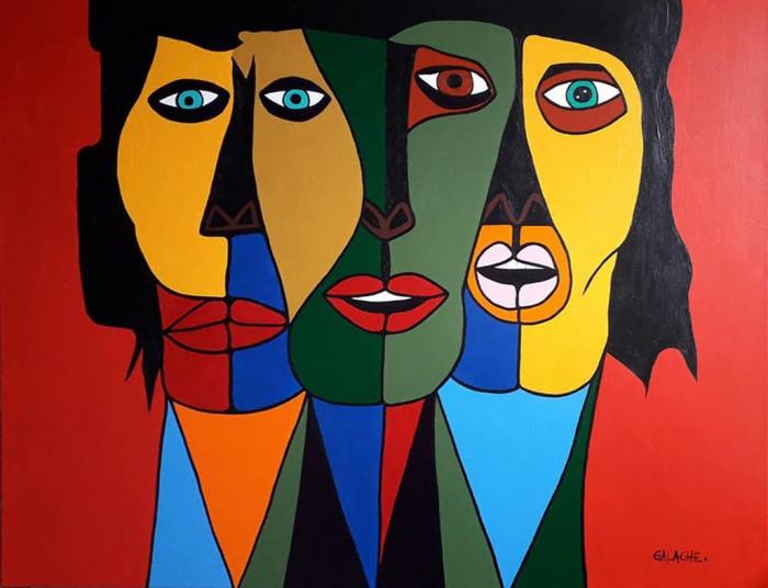 LOS 3 - Acrílico sobre lienzo - 90 x 70 cm