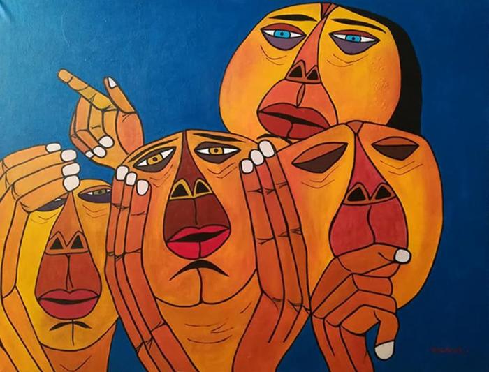 LAS CUATRO MARUJAS - Acrílico sobre lienzo - 90 x 70 cm