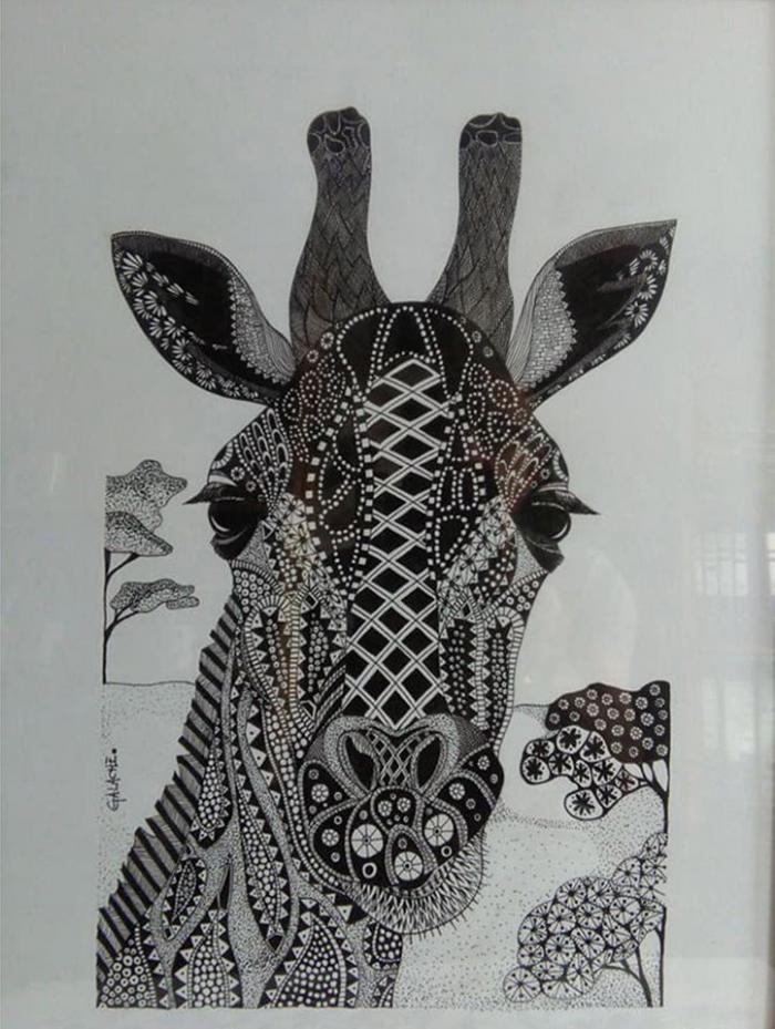 JIRAFA - Tinta - 30 x 40 cm