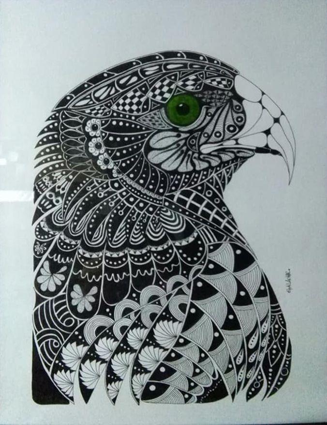 ÁGUILA REAL - Tinta (Colección privada)