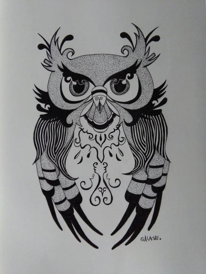 BÚHO - Tinta - 30 x 40 cm