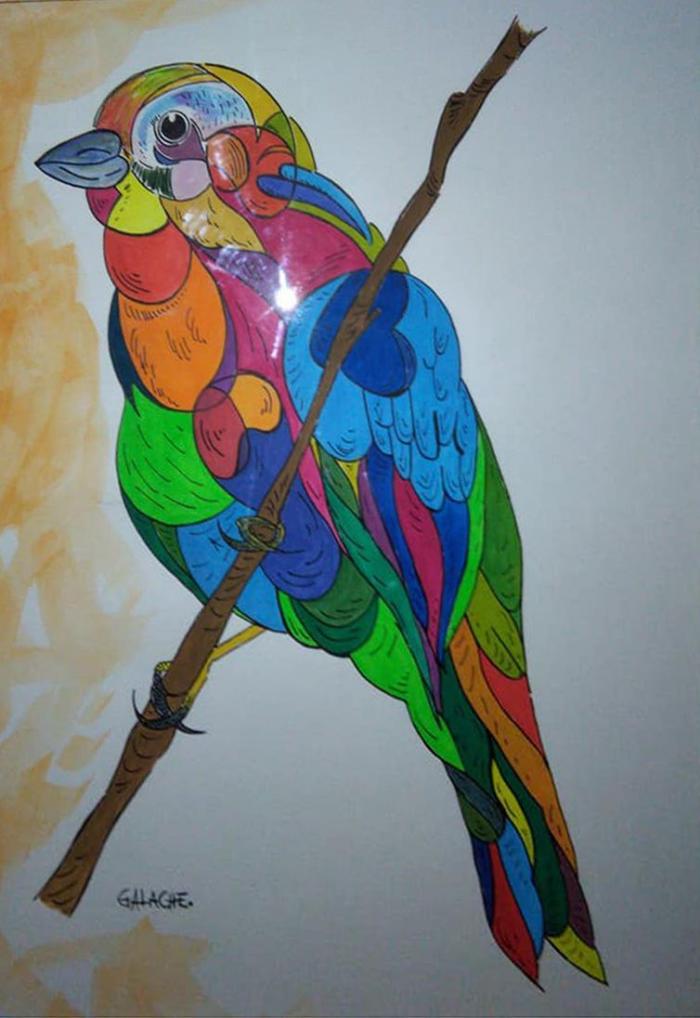 PÁJARO - Tinta (Colección privada)