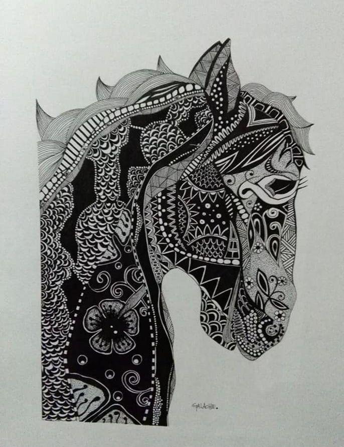 CABALLO - Tinta - 30 x 40 cm