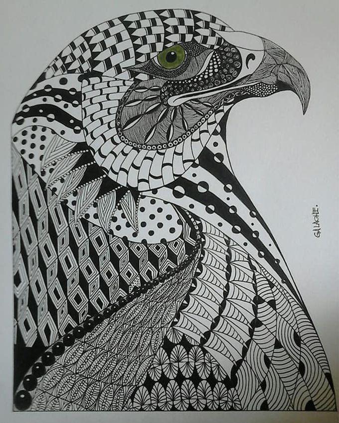 ÁGUILA REAL - Tinta - 30 x 40 cm