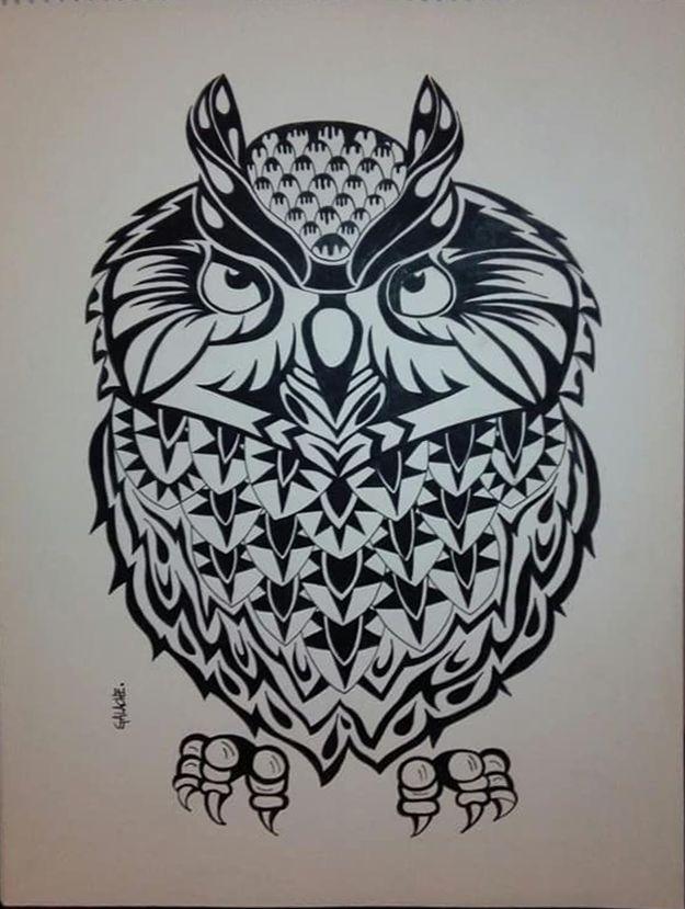 BÚHO - Tinta - 30 x 40 cm