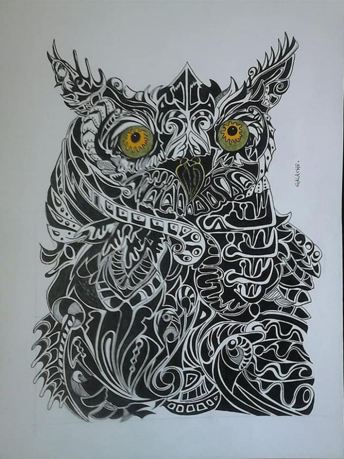 BÚHO - Tinta - 30 x 40 cm