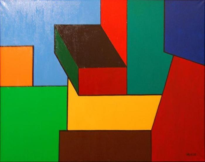 COMPOSICIÓN GEOMÉTRICA - Acrílico sobre lienzo