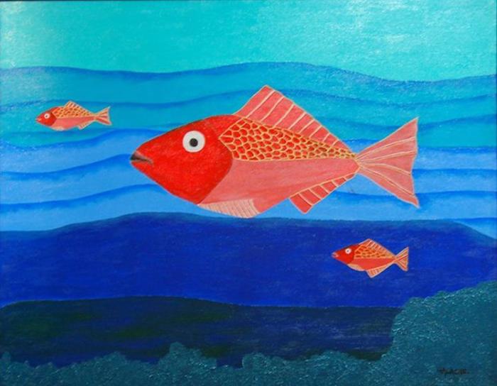 PECES - Acrílico sobre lienzo