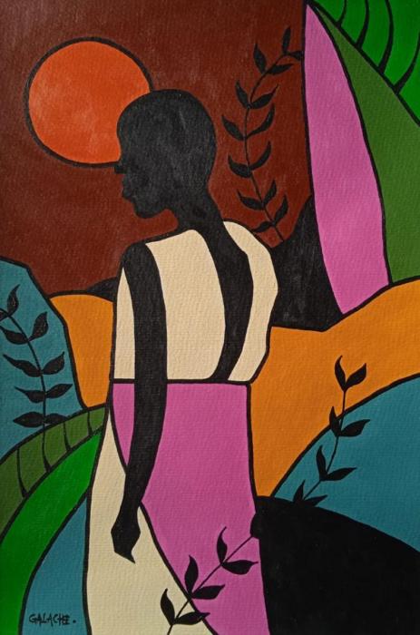 AFRICA IX - Acrílico sobre papel