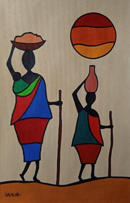 AFRICA VIII - Acrílico sobre papel
