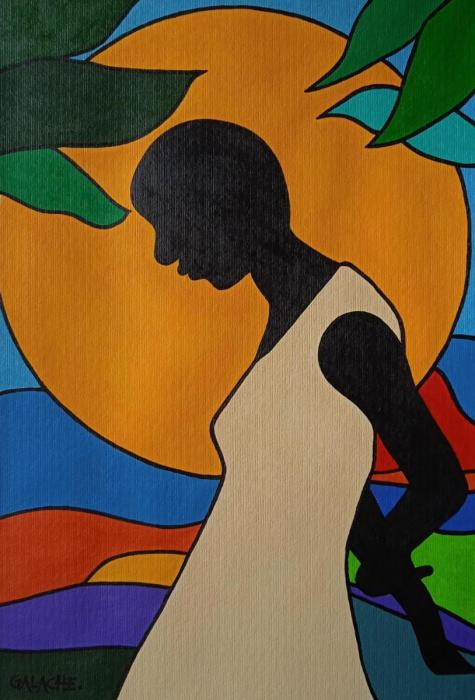 AFRICA II - Acrílico sobre papel