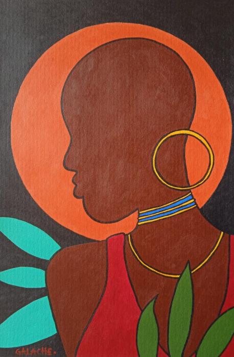 AFRICA III - Acrílico sobre papel