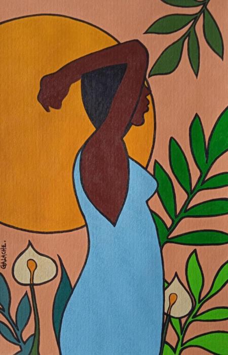 AFRICA V -Acrílico sobre papel