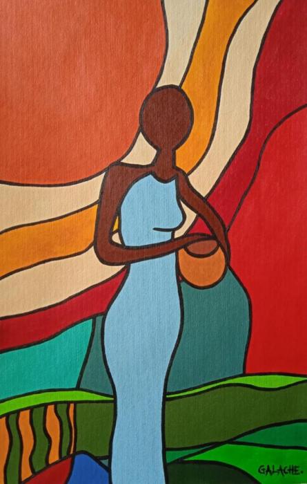 AFRICA VI - Acrílico sobre papel