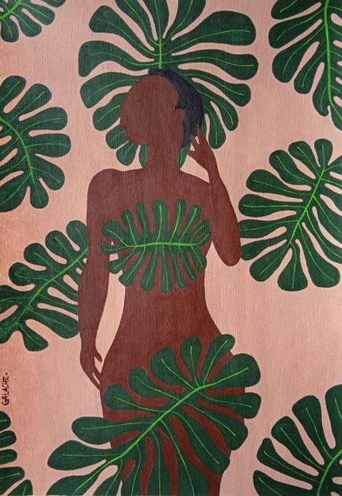AFRICA X - Acrílico sobre papel entelado